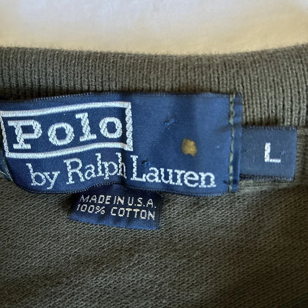 Polo Ralph Lauren Short Sleeve Polo Shirt Size L Mens Dark Green Red Golf USA